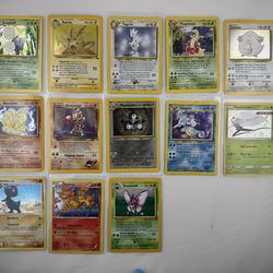 Pokemon TCG Vintage Holo Cards Lot Of 13 (Read Description)