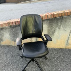 Leather Steelcase Leap V2 Office Chair