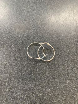 Silver big hoops