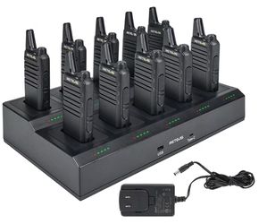 Retevis RT22 Walkie Talkies – 10 Pack with Charging Station