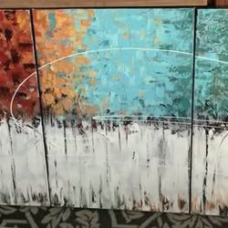 3-Piece Abstract Oil Painting Canvas Wall Art Set