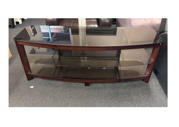 TV Stand Table Rack With Tempered Glass Shelves