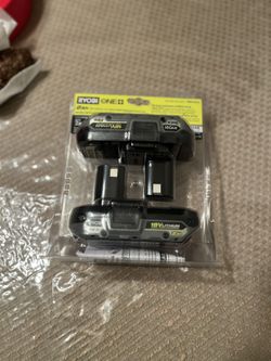 Brand New Ryobi One + 2ah High Performance 2 Batteries Pack Sealed Package