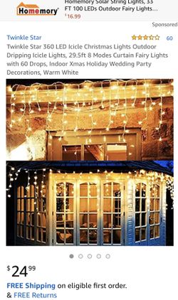 Icicle dripping lights