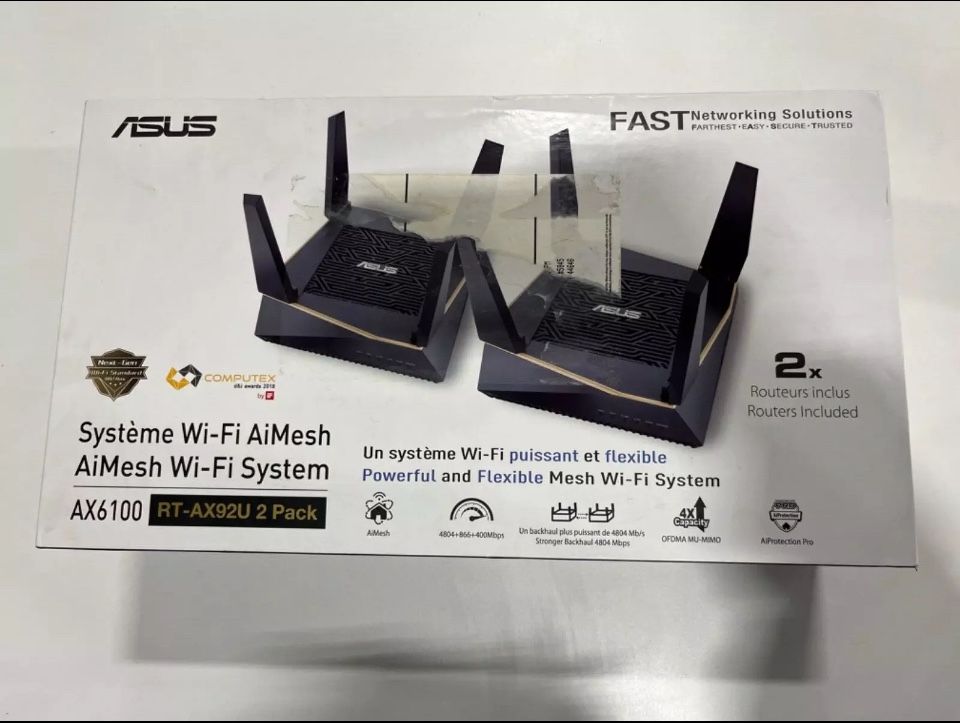 ASUS AX6100 WIFI 6 GAMING MESH ROUTER.