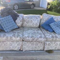 FREE Couch, Slipcover, Pillows
