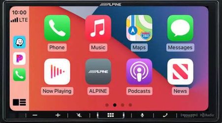 ALPINE 7” Double DIN stereo With CarPlay: Model iLX-407