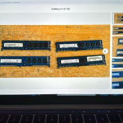 4 Piece Hynix 4 GB PC3-12800U & 19600U Lenovo & Ramaxel 4GB 1RX8 Memory Module