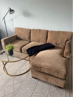 Russell Brown Sofa Couch Reversible Chaise