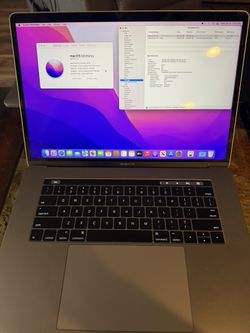 2017 Apple MacBook Pro 15" touch bar -  i7-3.1 Ghz -  16GB / 512 Gb memory