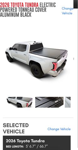 2026 TOYOTA TUNDRA ELECTRIC POWERED TONNEAU COVER ALUMINUM BLACK