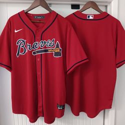 Atlanta Braves Men's Nike Red Alternate Team Jersey