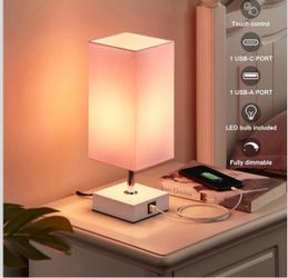 Pink touch table lamp