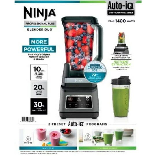 NINJA Professional Plus Blender Duo with Auto-iQ (Model: BN750)