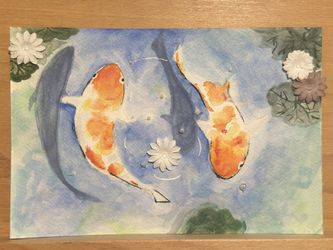 2 Koi In A Pond