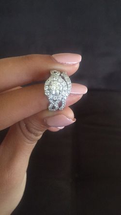 Wedding Ring Set. Engagement and band.