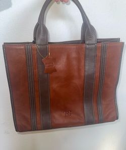 Genuine leather tote bag