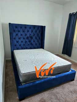 NEW QUEEN MATTRESS WITH BOX SPRING 2PC. BED FRAME ISN'T AVAILABLE