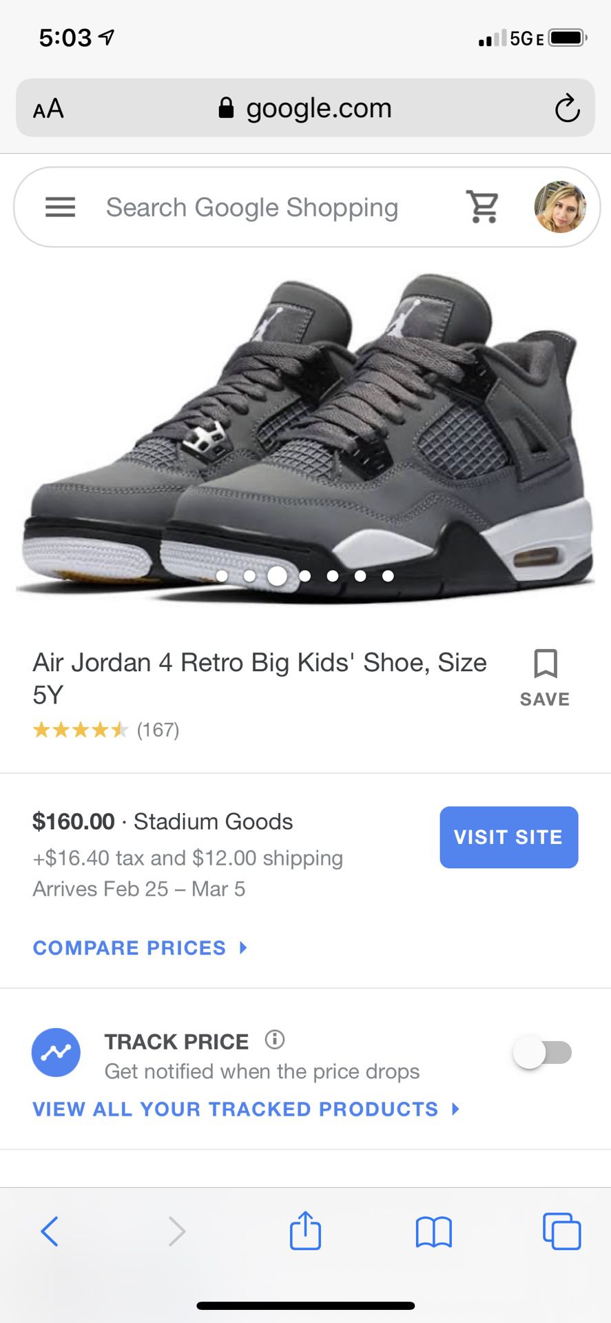 Air Jordan size 5.5