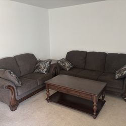 Furniture Set (2 Couches + Table + Mini Table) Great Deal