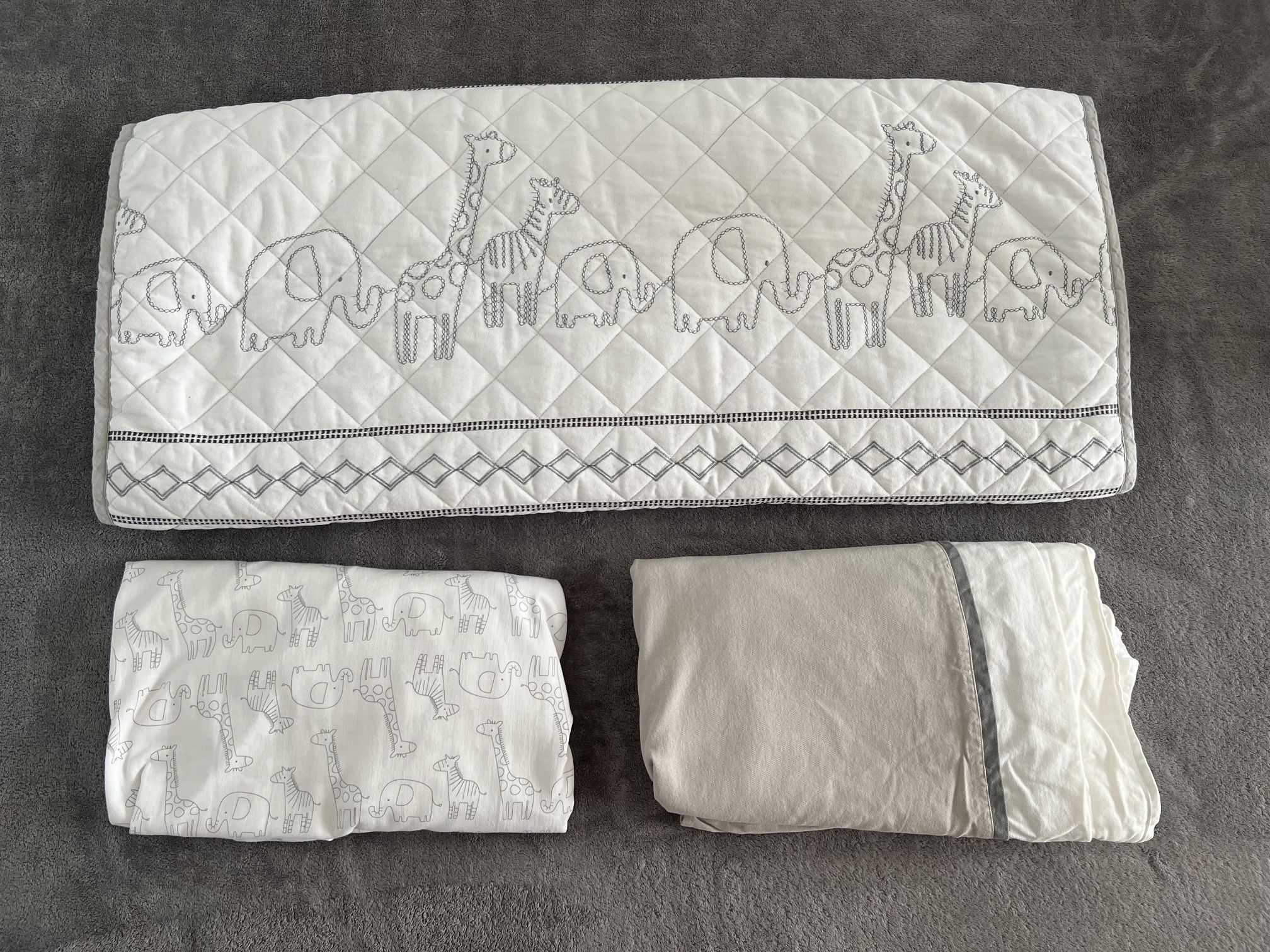 Baby Crib Bedding & Changing Pad Cover Set