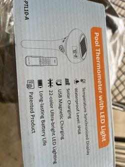 Pool Thermometer With LED Light