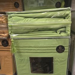 New 6pc King Deep Pocket Sheet Set All Sizes Available 