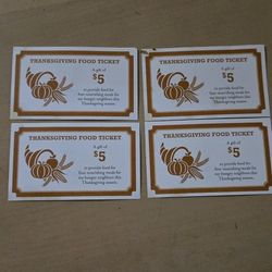4 Thanksgiving Meal Coupons 