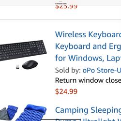 Wireless Keyboard Mouse Combo, Z-LITONG 2.4GHz Ultrathin Full-Size 109 Keys Keyboard and Ergonomic 3 Level Del Adjustable Silent Mouse with USB Receiv