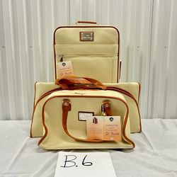 New: Joy Mangano St.Barts Collection 9 Pc Luggage Set includes 2-wheeled luggage pieces/accessories