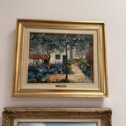Framed wall art, vintage