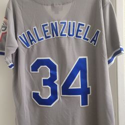 Valenzuela Dodgers Jersey Grey 2XL $45 Firm On Price 