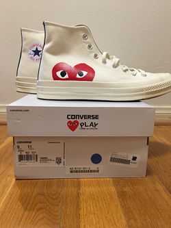 selvmord Snavs Forpustet Comme des Garcons (CDG) PLAY x Converse Chuck Taylor Hidden Heart High Top  Sneaker (Brand New - Deadstock DS) for Sale in Los Angeles, CA - OfferUp