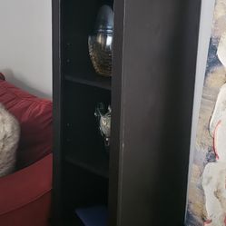 Black Display Cabinet with Glass Doors