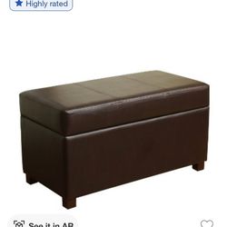 Chocolate color storage ottoman-threshold