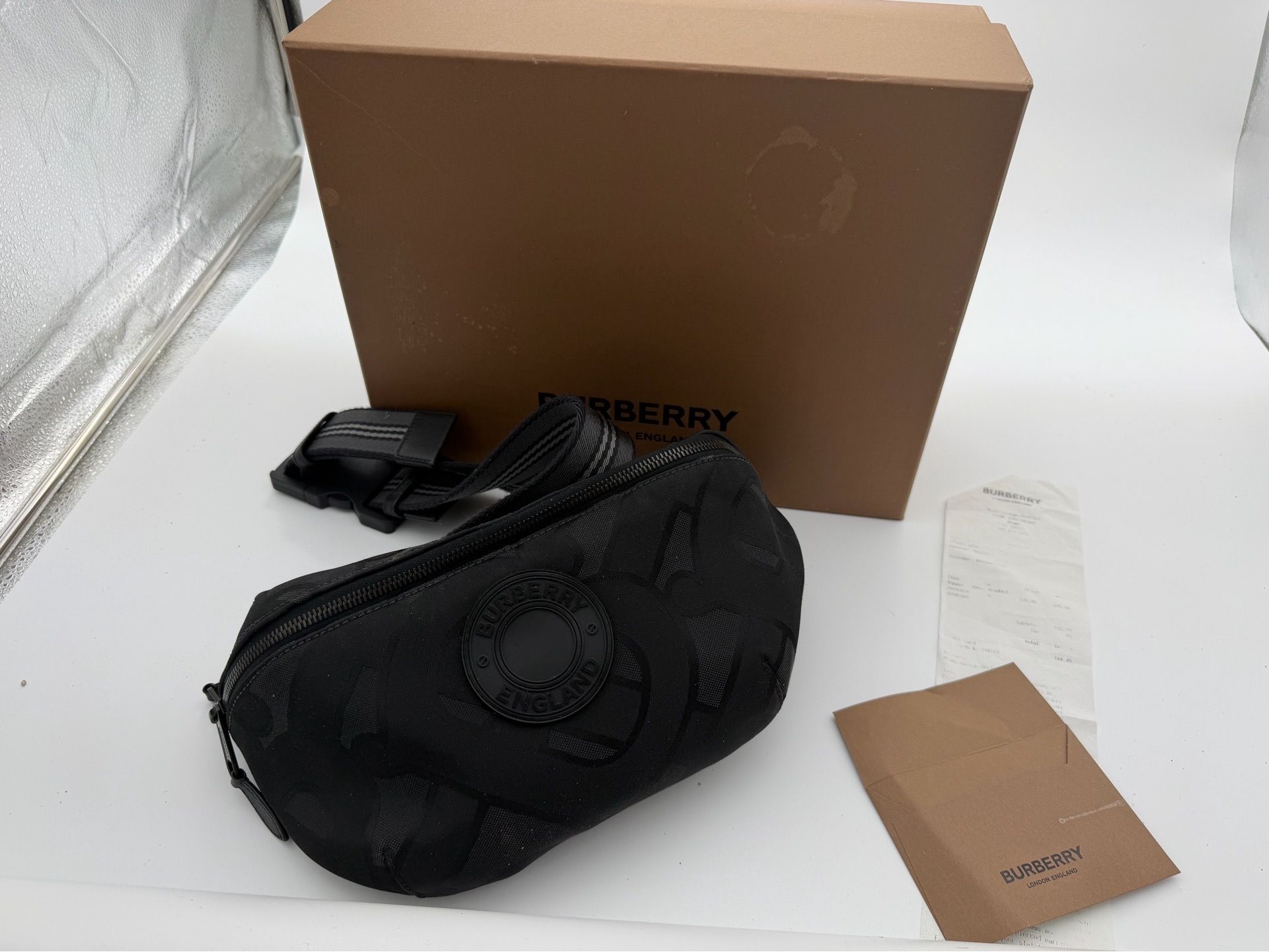Limited edition Burberry waist bag bag crossbody medium black shoulder bag