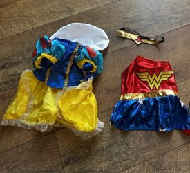 Snow White & Wonder Woman Pet Costumes Bundle