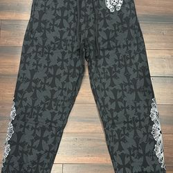 Black Chrome Hearts Sweatpants