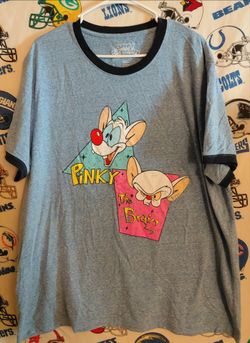 Retro 2017 Pinky and the Brain Heather Blue T-Shirt