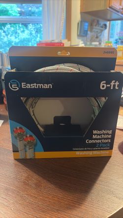 Eastman 6 foot washing Machine Connectors 2pk