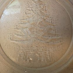 Vintage Duralex Glass Christmas Platter