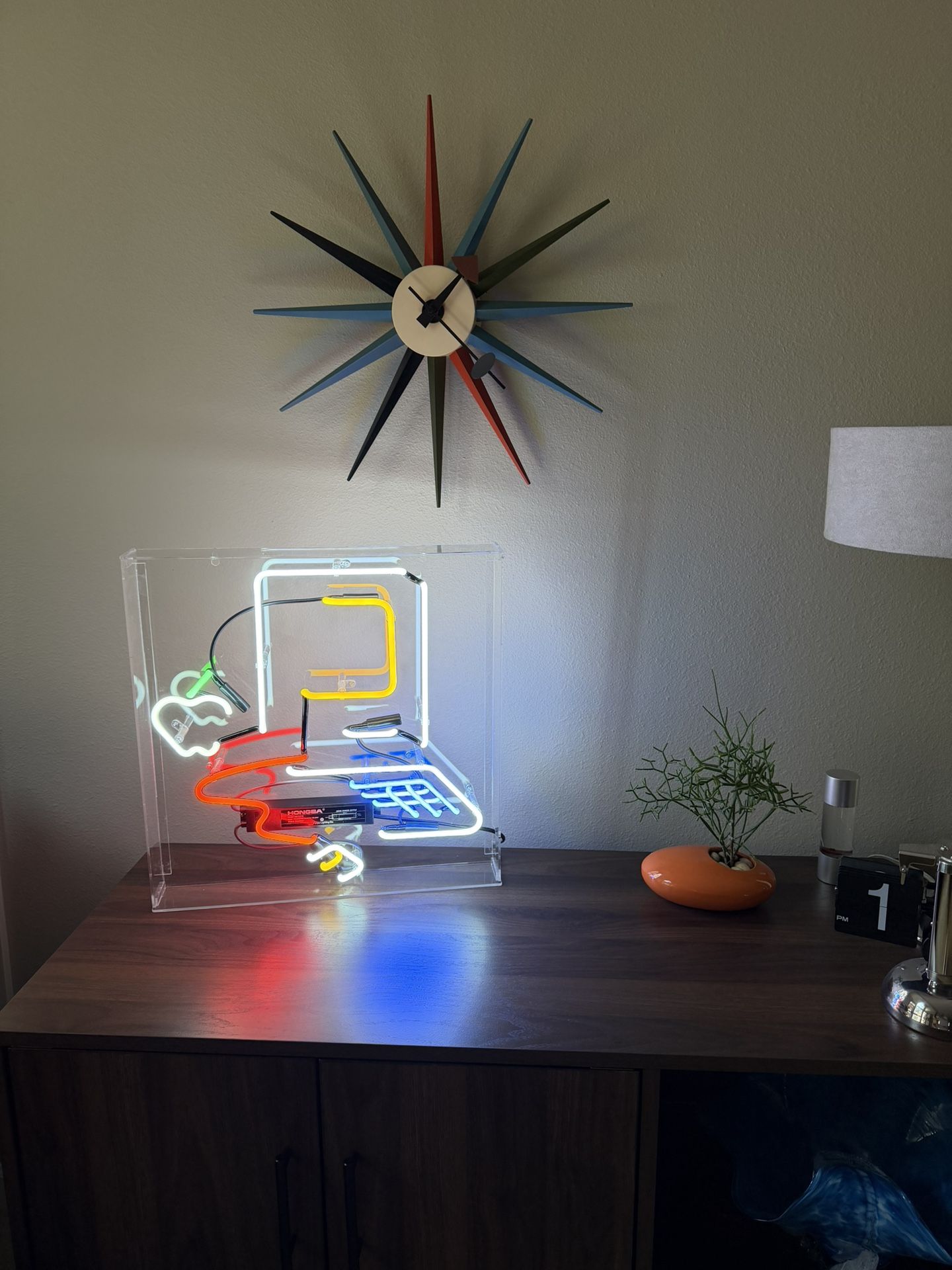 Picasso Macintosh Neon Glass Sign Art