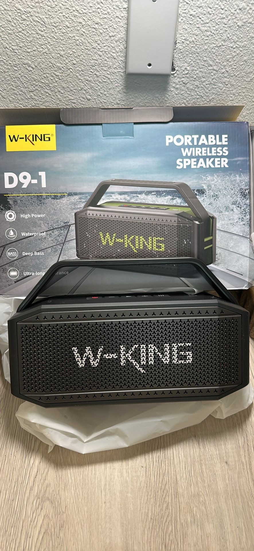 W-KING Portable Speakers Bluetooth Wireless Loud, 100W Max Waterproof Outdoor Bluetooth Speaker Big Party Large Boombox Subwoofer*2