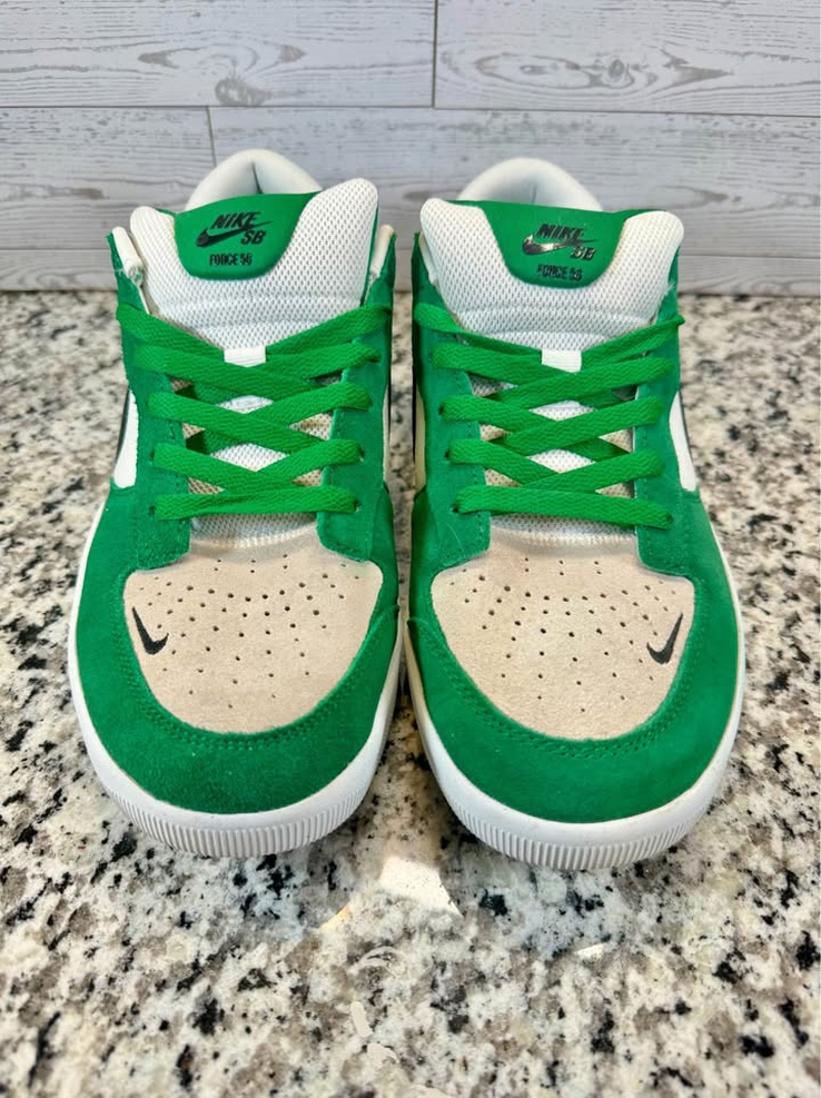Men’s Nike SB Force 58 - Green/Cream/White Size 10