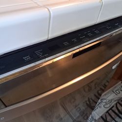 GE Profile 24" Hidden Control Dishwasher with Twin Turbo DryBoost - 45 dBa - Fingerprint