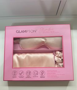 Pink slumber satin beauty sleep set