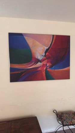 large contemporary abstract canvas print or painting
