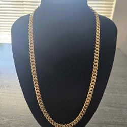 Monaco 18k Gold Cuban Link Chain 24"