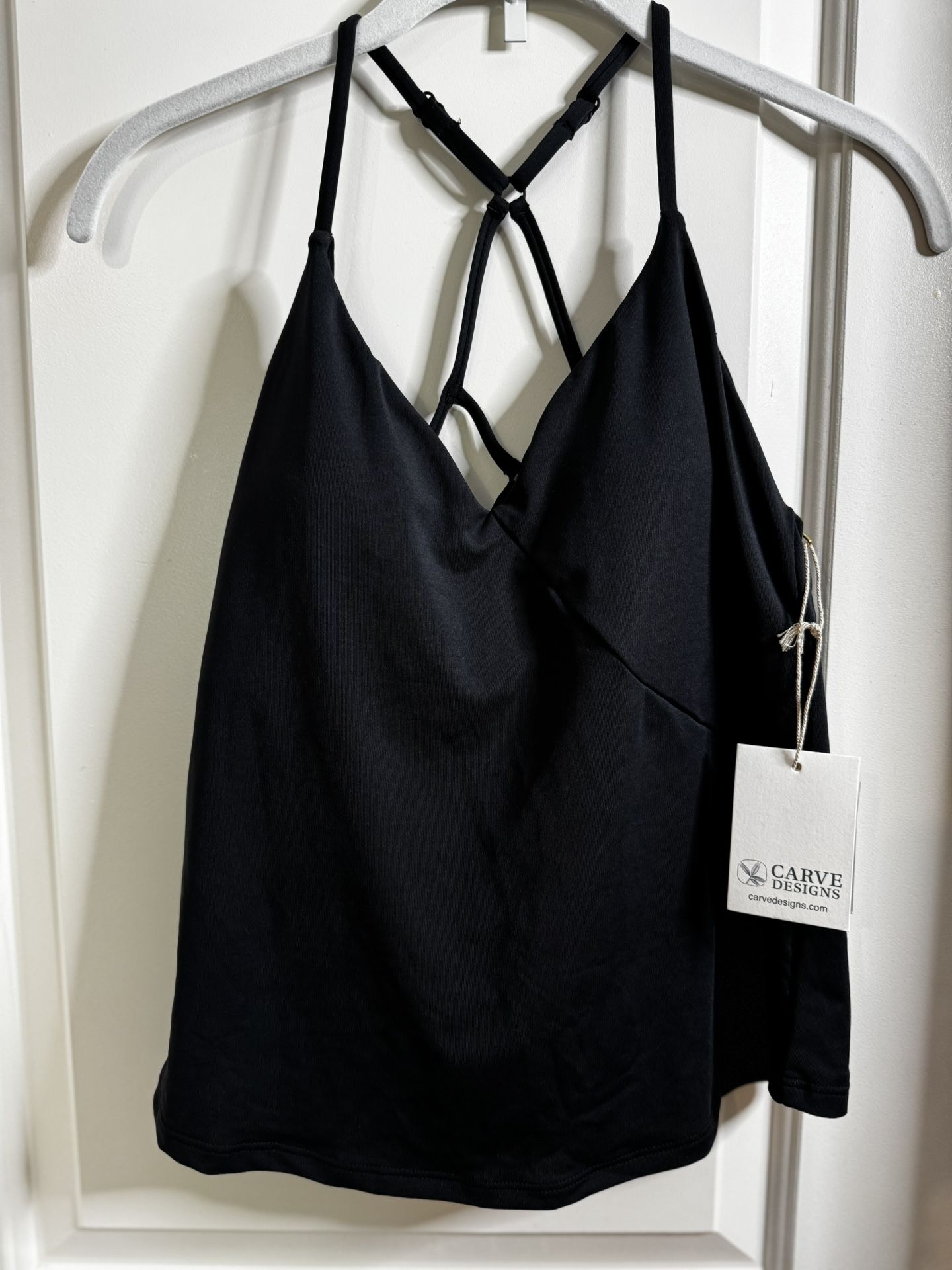 Carve Designs Women’s M Hayes Tankini. Black. UPF 50. NWT