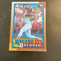 Rickey Henderson  Baseball  Card  Tops 1989